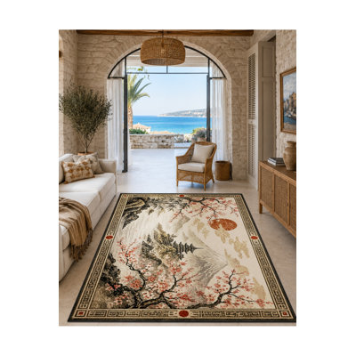 Tapis tissé à la crème Mosso