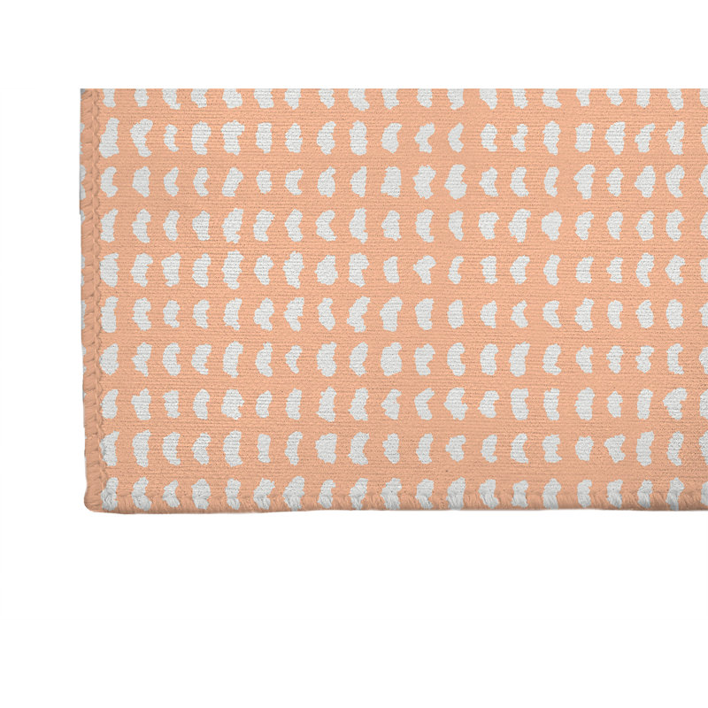 Gio Lightweight Non-Slip Kitchen Mat, Rectangle 3' x 5', Peach