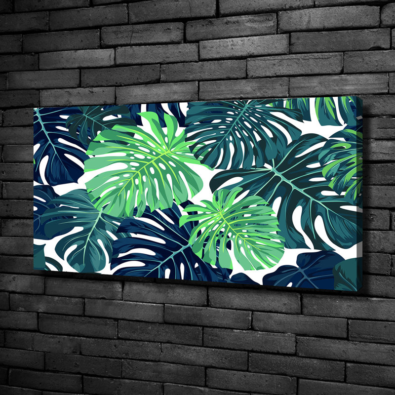 Tropical Leaves - Art Prints, 50cm H x 100cm W, Canvas