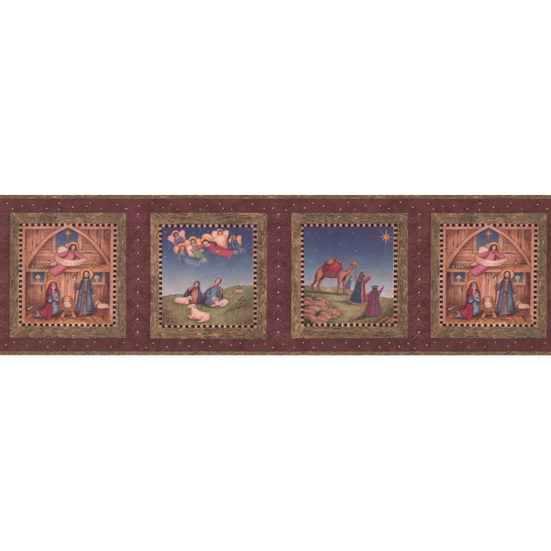 Bordure murale Choncey, Marron