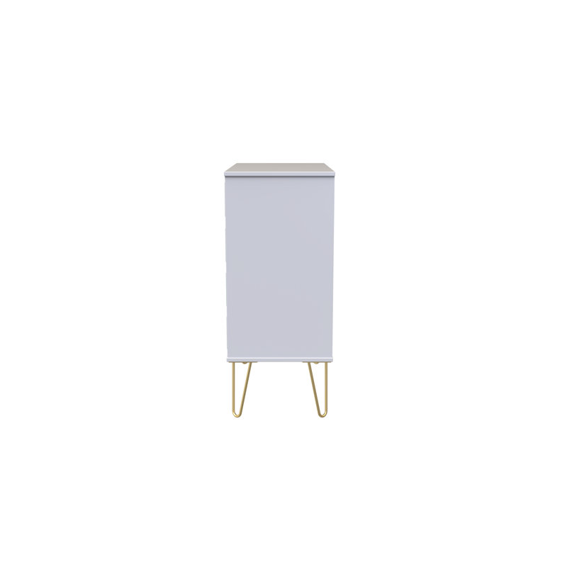Fully Assembled Alaynia 4 - Drawer Chest of Drawers, Duck Matt/White