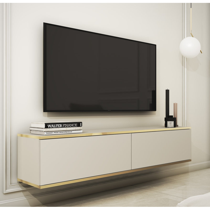Bardonia Unfinished Floating TV Stand for TVs up to 48", Beige