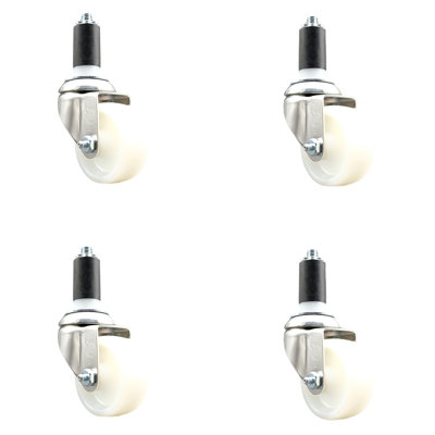 Ensemble de roulettes extensibles pivotantes en nylon