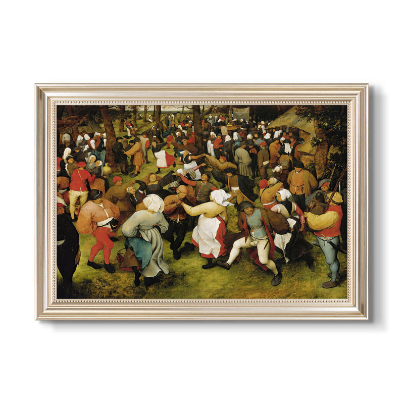 La danse du mariage (2), v. 1566-pieter Bruegel l'Ancien - toile sur mesure encadrée, 20x28 INNER SIZE, Framed Canvas