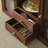 Black Walnut Wooden Kitchen Buffet Sideboard,Countertop Cabinet with Drawer Organizer for Kitchen, Dining Room