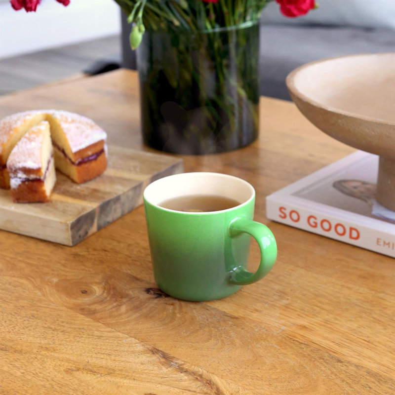 Argon Tableware - 330ml Ombre Coffee Mug - Glazed New Bone China Drinking Cup, 1, Green
