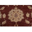 Tapis rouge en laine noué à la main de conception unique 8 pi 9 po x 11 pi 9 po Kurinji