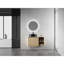Meuble-lavabo mural moderne avec lavabo en céramique et grand rangement