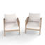 Chaise d'extérieur 2 pièces en bois massif