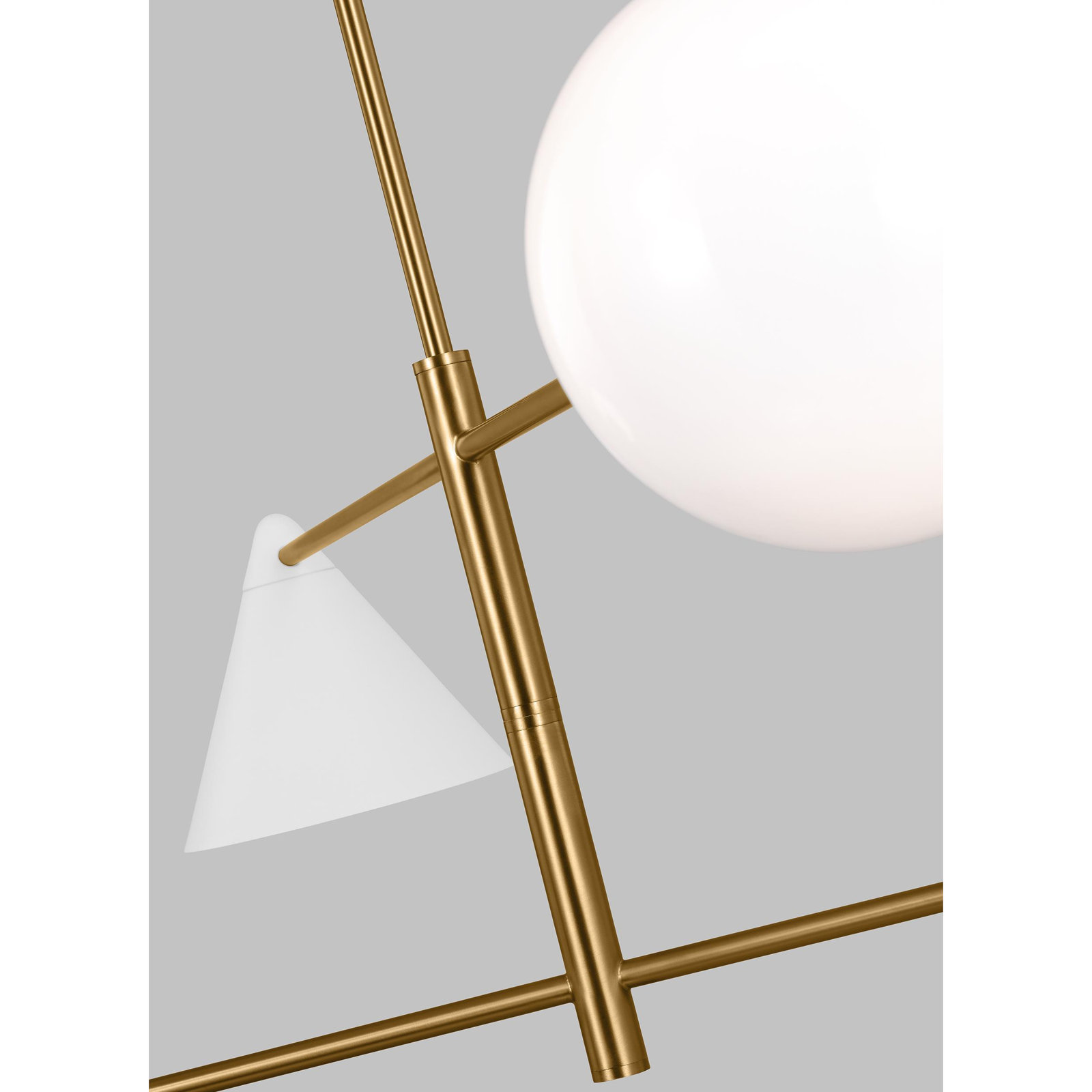 4 - Light Dimmable Chandelier, 16.12" H x 48" W x 48" D, White
