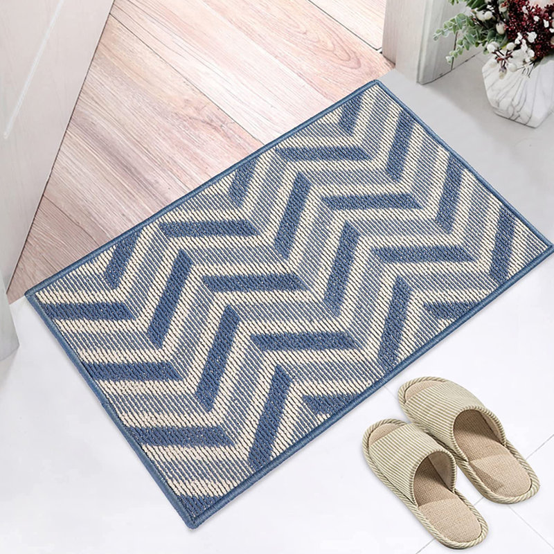 Blass Non-Slip Indoor Outdoor Door Mat, 81.3cm W x 121.9cm L, Blue
