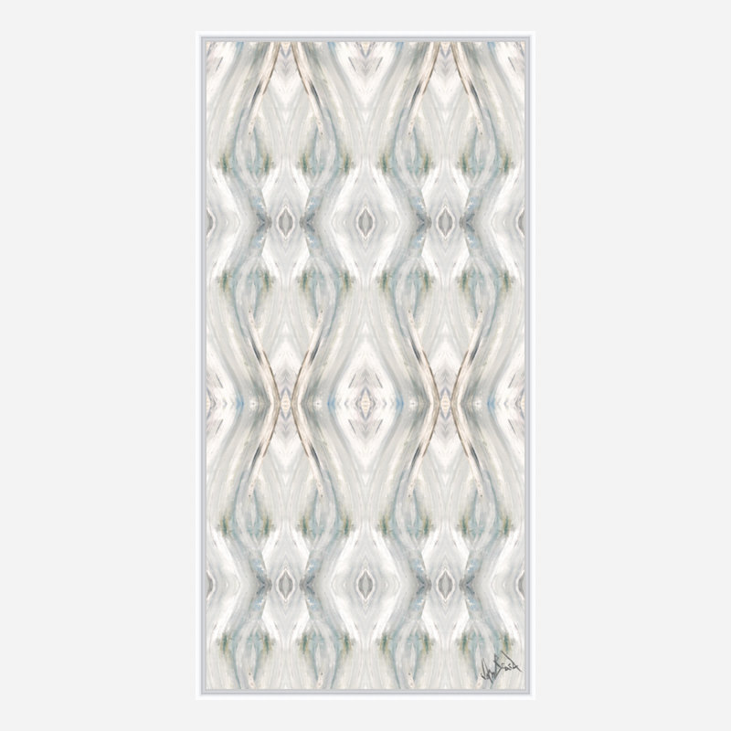 Print by John Beard, 41.5" H x 21.5" W x 1.75" D, White Framed Canvas