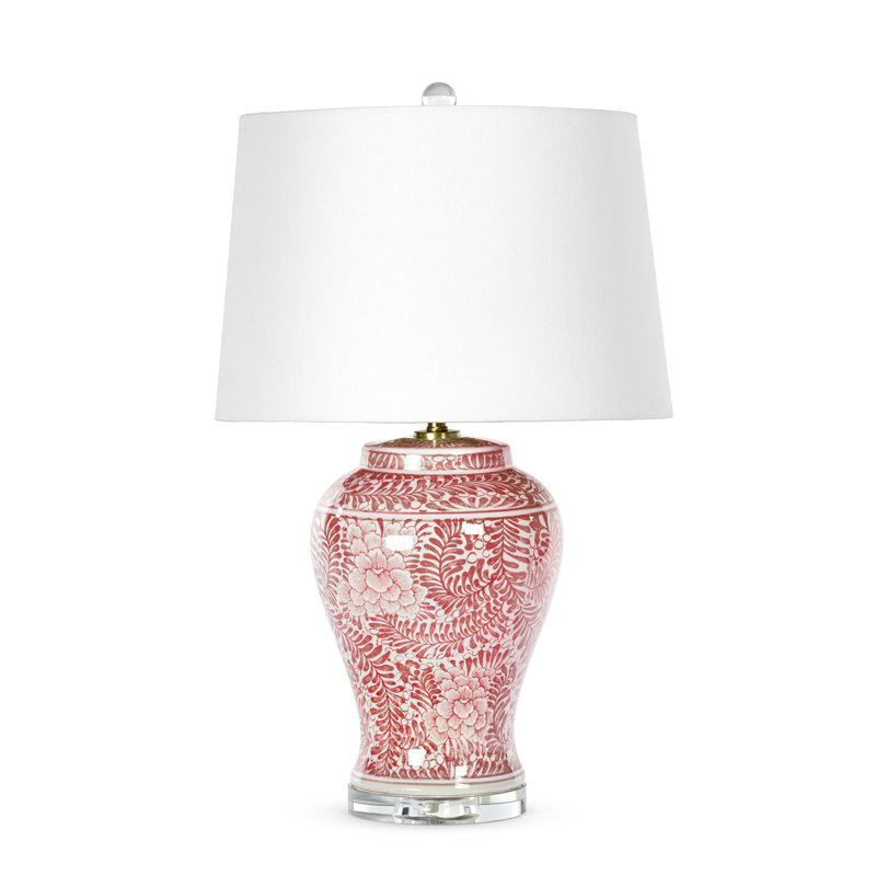 Lampe de table en céramique Faye (rouge)