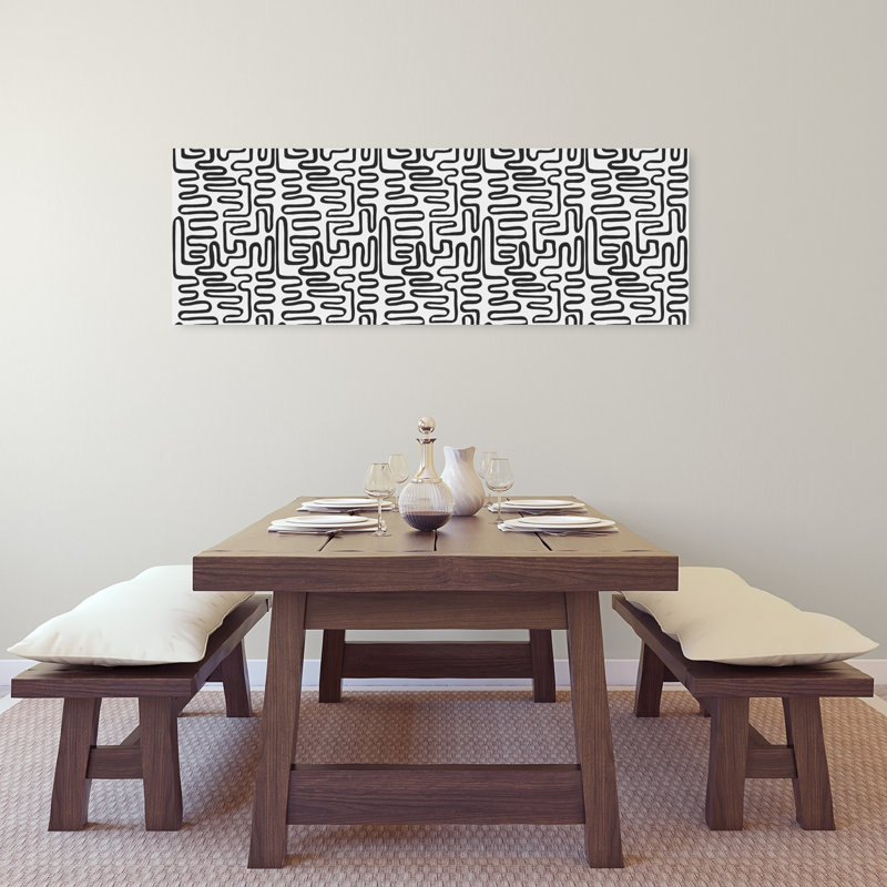 Art mural contemporain contemporain, H 16 po x l 48 po