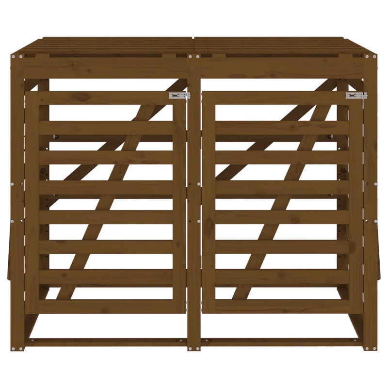 Neki Wooden Double Bin Store, Honey Brown
