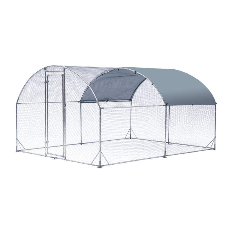 Grand poulailler en métal avec couvercle imperméable et anti-UV Fredu