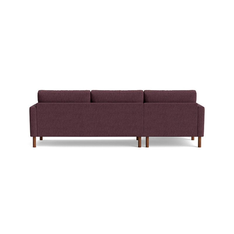 Laguna Chaise Sectional, Left Hand Facing, Performance Weave - Aubergine