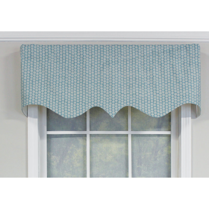 Spa Blue Cotton Sateen Rod Pocket Window Valance