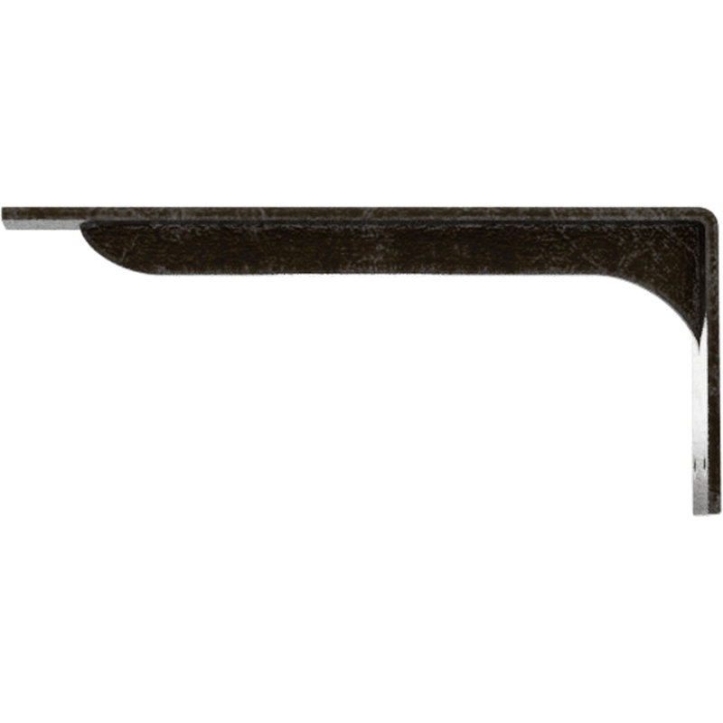 2"W x 14"D x 5 1/4"H Embrey Steel Bracket, Hammered Light Blue, 5.25" H x 2" W x 14" D, Hammered Light Blue