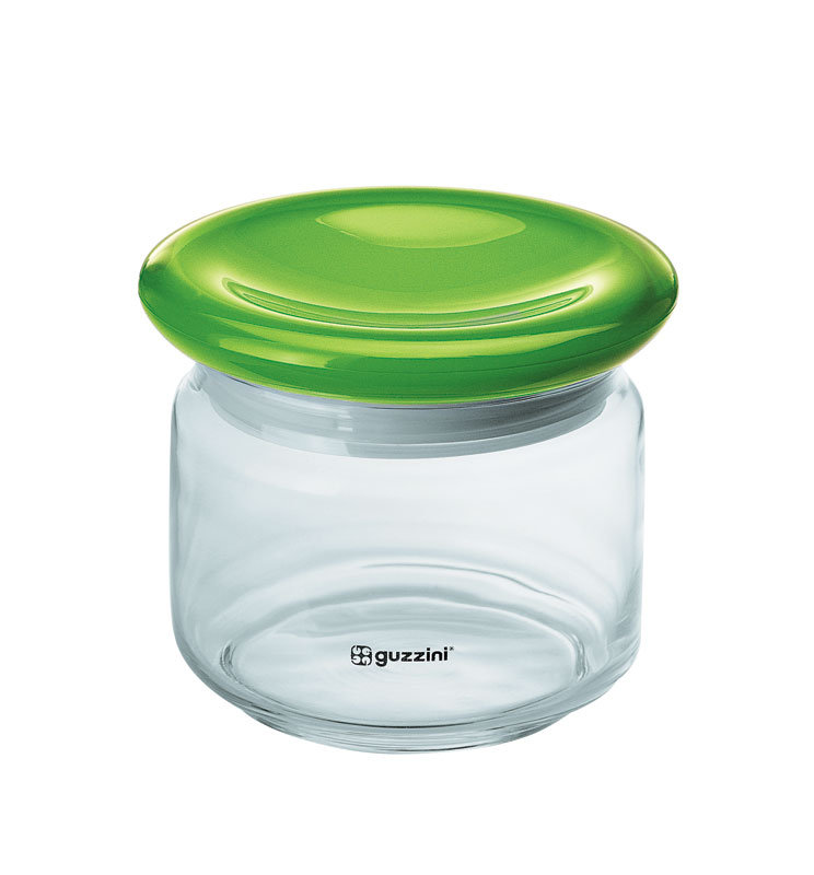 Pot de rangement en verre 0,5 qt avec housse en acrylique Feeling, Vert