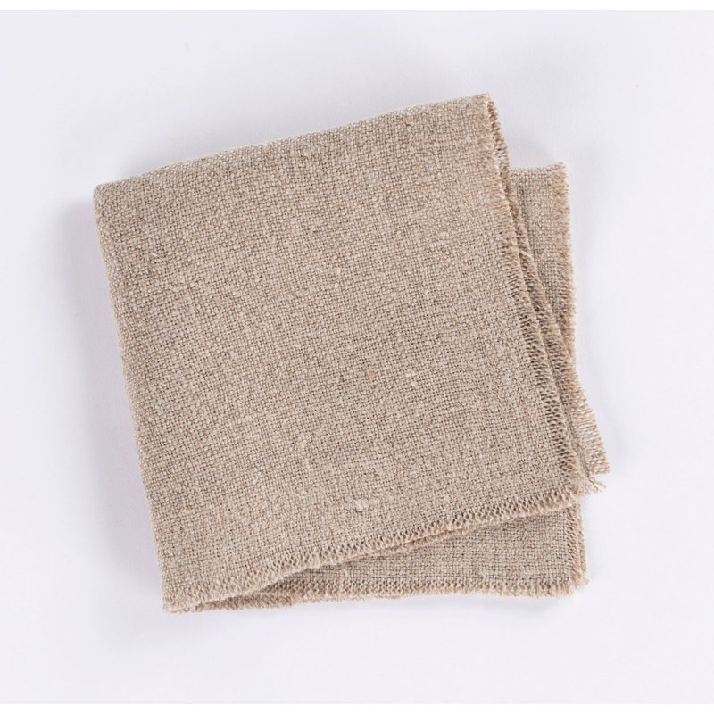 RAPHAEL LINEN COCKTAIL NAPKIN SET (Set of 4), Natural