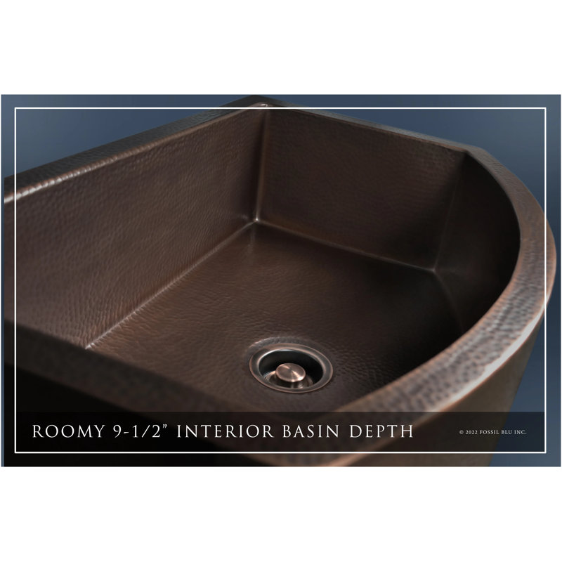 Luxury 33-Inch Heavy 12-Gauge Farmhouse Sink, Includes Accessories, Curved Front