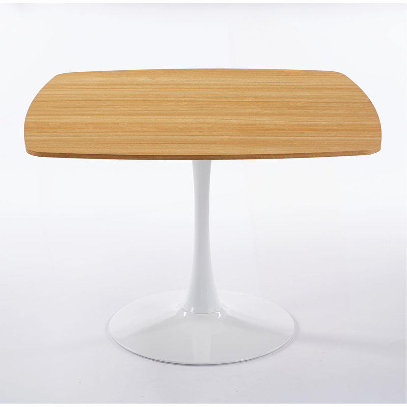 Square Dining Table, 28.74" H x 31.5" W x 31.5" D, White, White