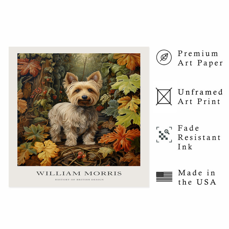 Animaux, animaux, William Morris, H 14 po x l 14 po
