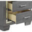 Chic table de chevet 2 grises avec poignées en cristal et en simili cristal 2 tiroirs élégants, poignées de bar pour la chambre à coucher