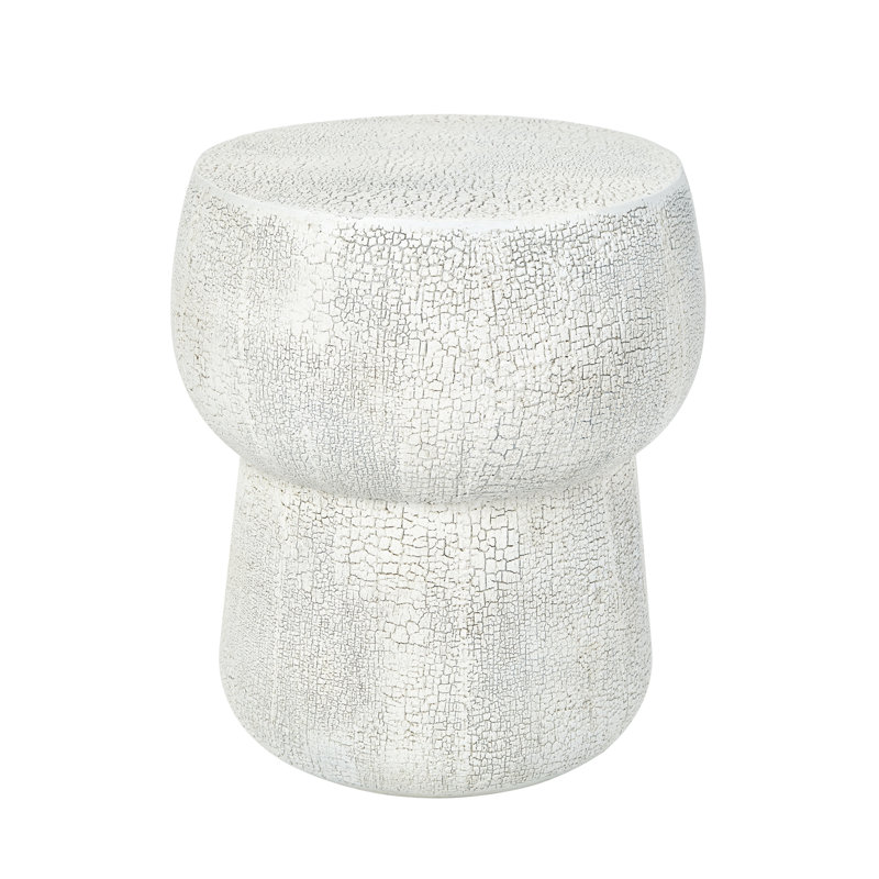 Table d'appoint d'extérieur avec processus de fissuration, table basse en béton Morden, Gris