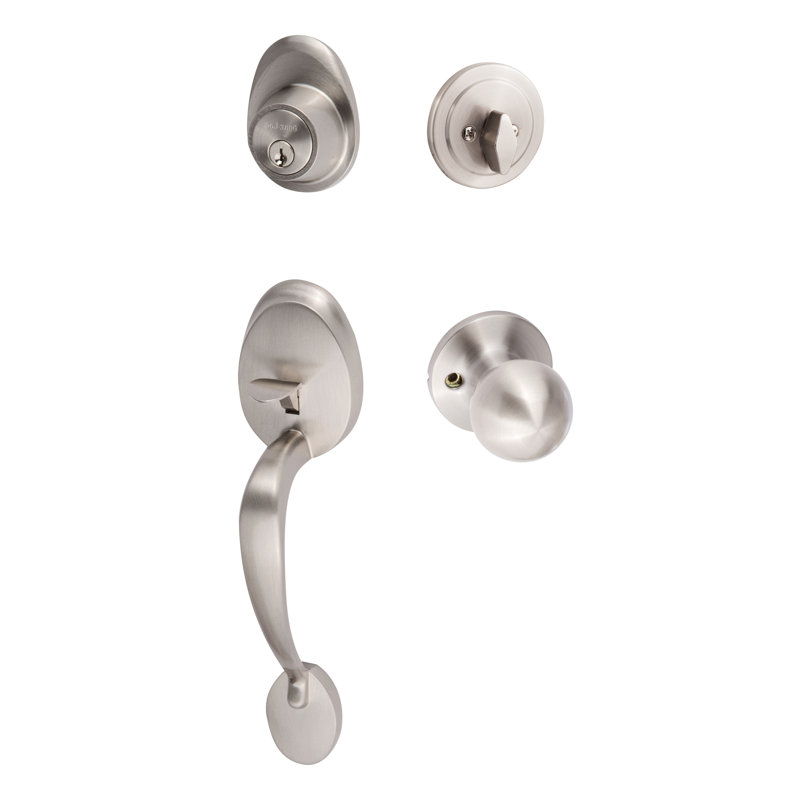 Ensemble de poignée Alta, Nickel satiné, Réversible, Bouton de Tahoe