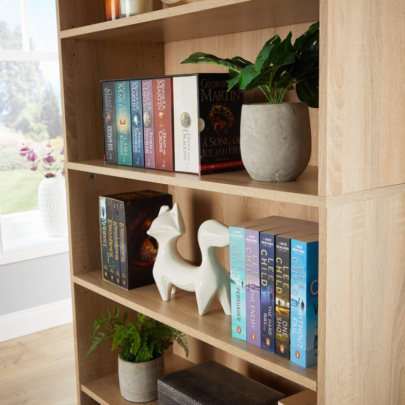 Sarahya 180cm H x 78cm W Bookcase, Brown