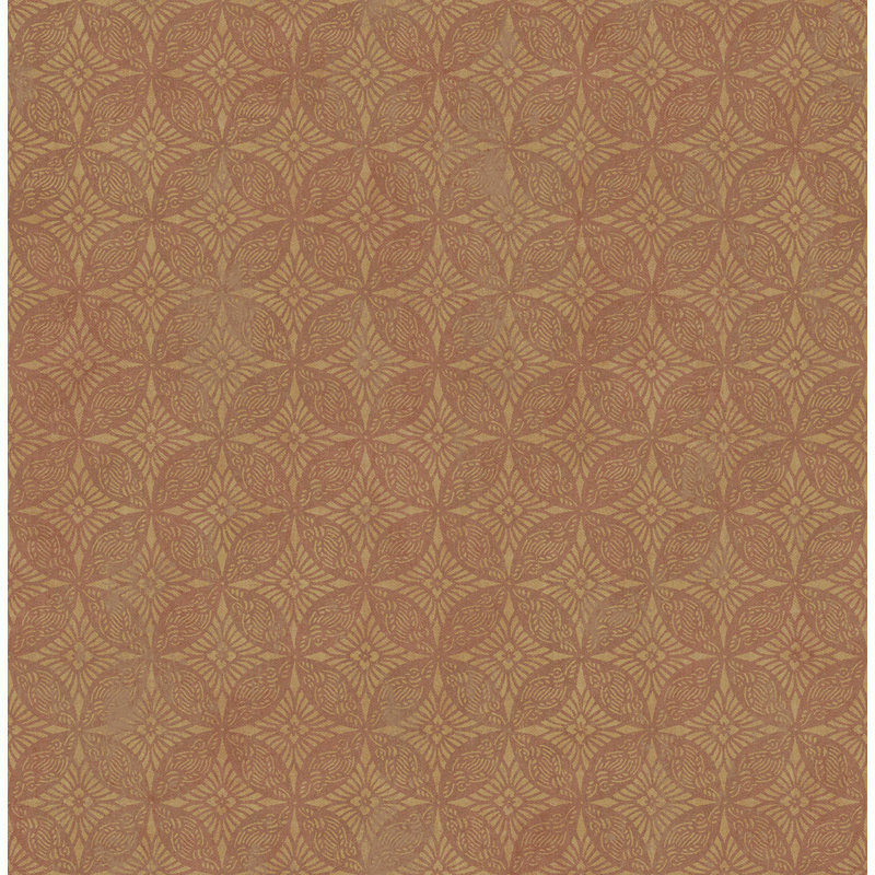  Papier peint à motif de médaillon non tissé à motif de cannelle Woodcroft Designs, Cannelle métallique