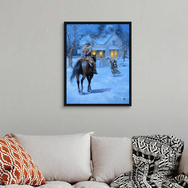Reproduction d’art sur toile, "The Homecoming" par Jack sorde, H 22 po x l 18 po x P 1,75 po, Cadre noir