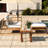 Wood Outdoor Seating Solution Collection - Chair, & Compact Side Table - Cushion Fabrics For Sun Relaxation Waterproof Cushions Balcony Use-444694039