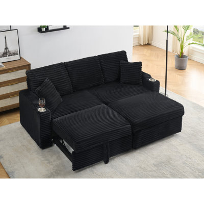 Canapé 80 po avec repose-pieds