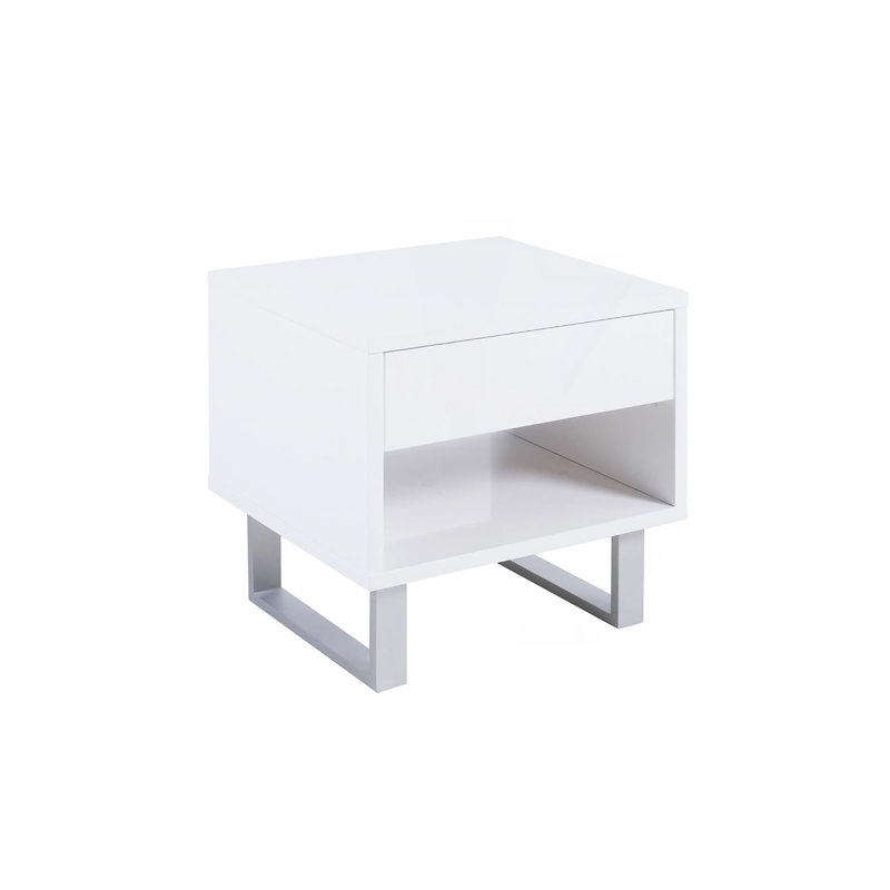 High Glossy White 1-Drawer Table_Coffee Table