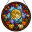 Panneau de vitrail 12 "H Halloween