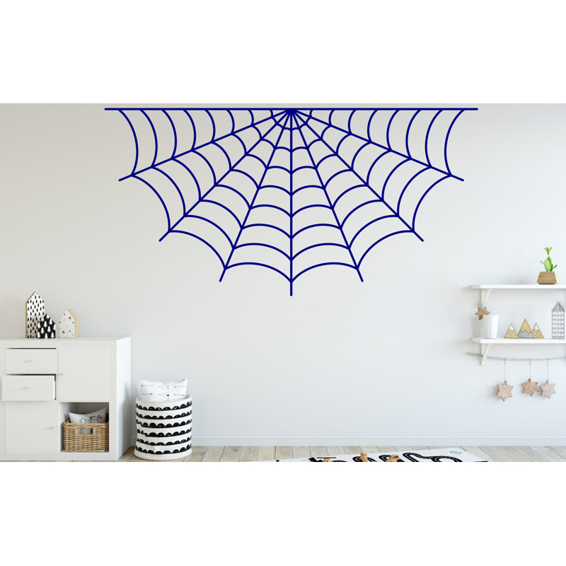 Adhésif décoratif toile d'araignée, H 17 po x l 35 po, Blanc