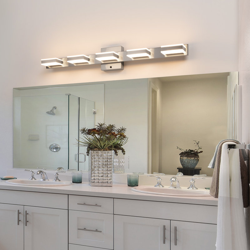 Charnessa Dimmable LED Vanity Light 3000K/4000K/5000K CCT Adjustable, 5, Brushed Nickel