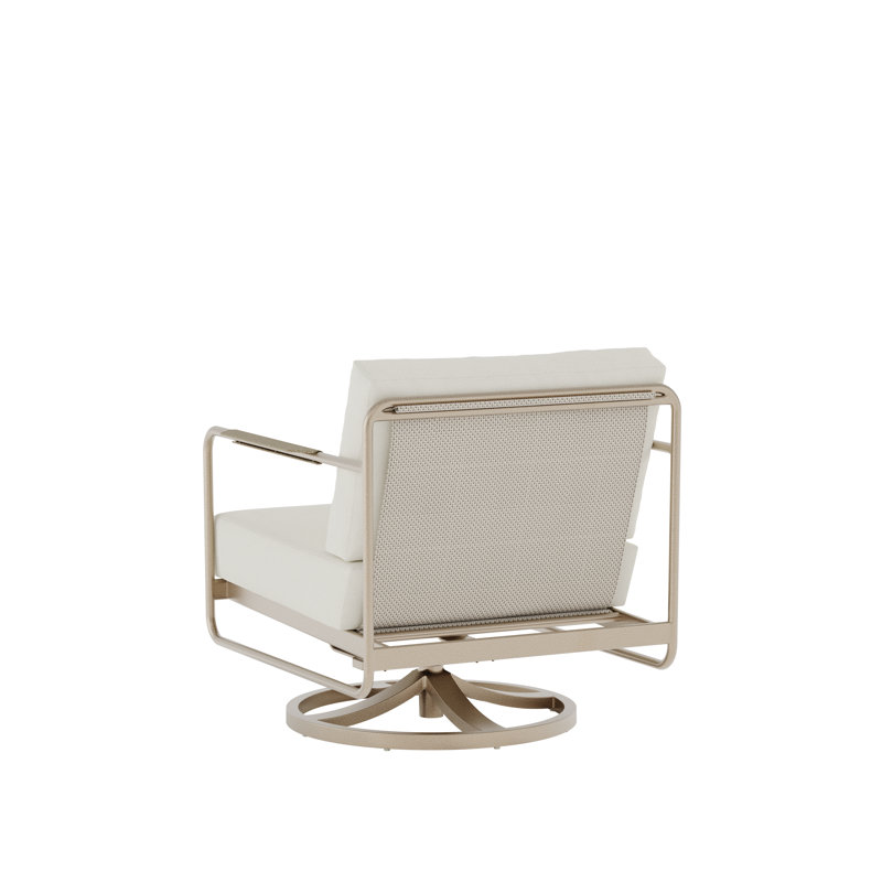 Méridienne d'extérieur pivotante en aluminium Mirage, Coussin beige / structure brune
