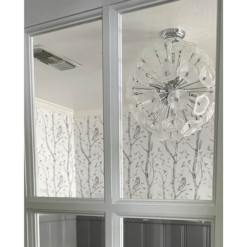 Asherton 12 - Light Geometric Pendant, Clear Murano, Polished Chrome