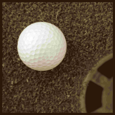 Étude de balle de golf sépia I