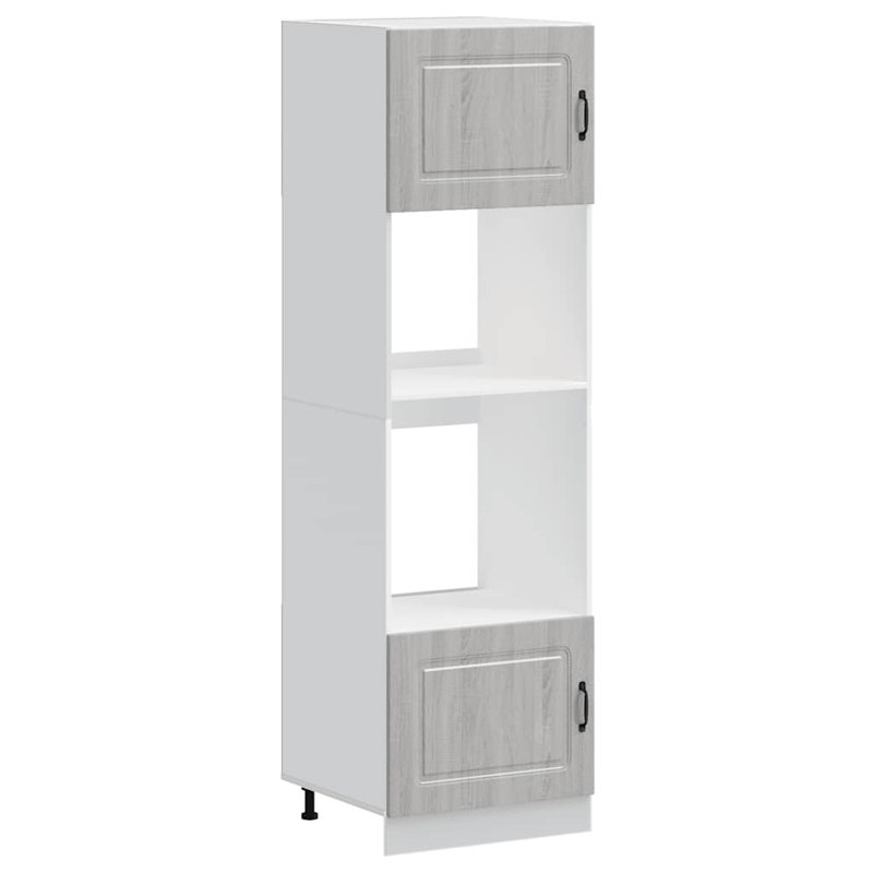 Oven Cabinets 2 Pcs Lucca Engineered Wood, Grey Sonoma