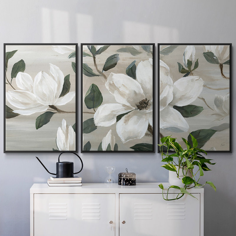 " Southern Charm " 3 - Pieces, 36" H x 75" W x 2" D, Black