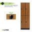 Casier de rangement en bois à 2 colonnes et 2 compartiments avec serrure numérique-130219886