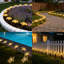 Éclairage solaire d'extérieur, guirlande de 10 lumières DEL, lumière de paysage imperméable de 11,5 pi, décoration de jardin pour la cour, blanc chaud