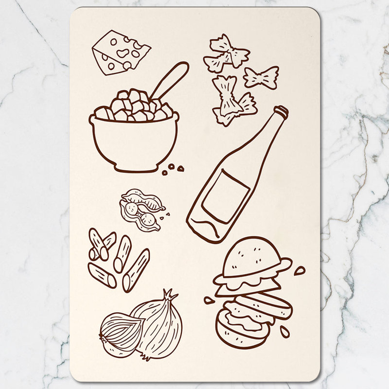Designer Food Art Placemat And Coaster Set With Wood Bottom Limited Edition For Elegant Dining At Home