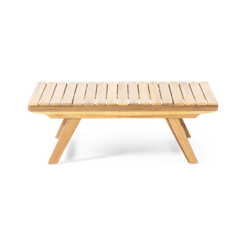 Outdoor Coffee Table Of Wood - 36.11” X 23.46” 12.5”, Open Slat Decoration With Top Color, 36.11”l 23.46”d 12.5”h,