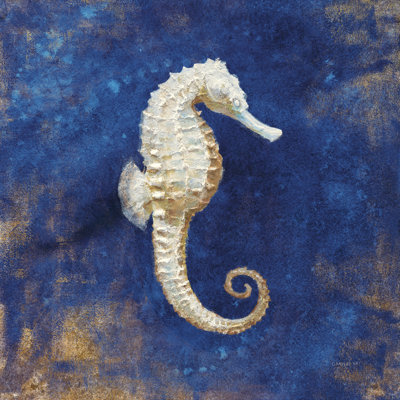«Treasures From the Sea Indigo I» par Danhui Nai - peinture sur toile tendue